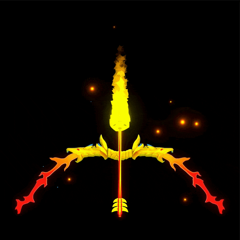 Animated particle effects for the Fire bow and arrow.