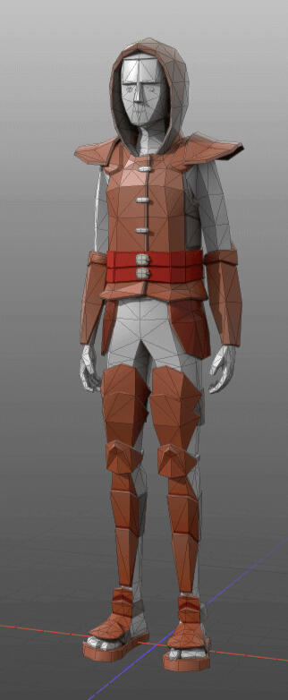 Rough improvised armor. Modeled, textured, UVed, and rendered in Modo.